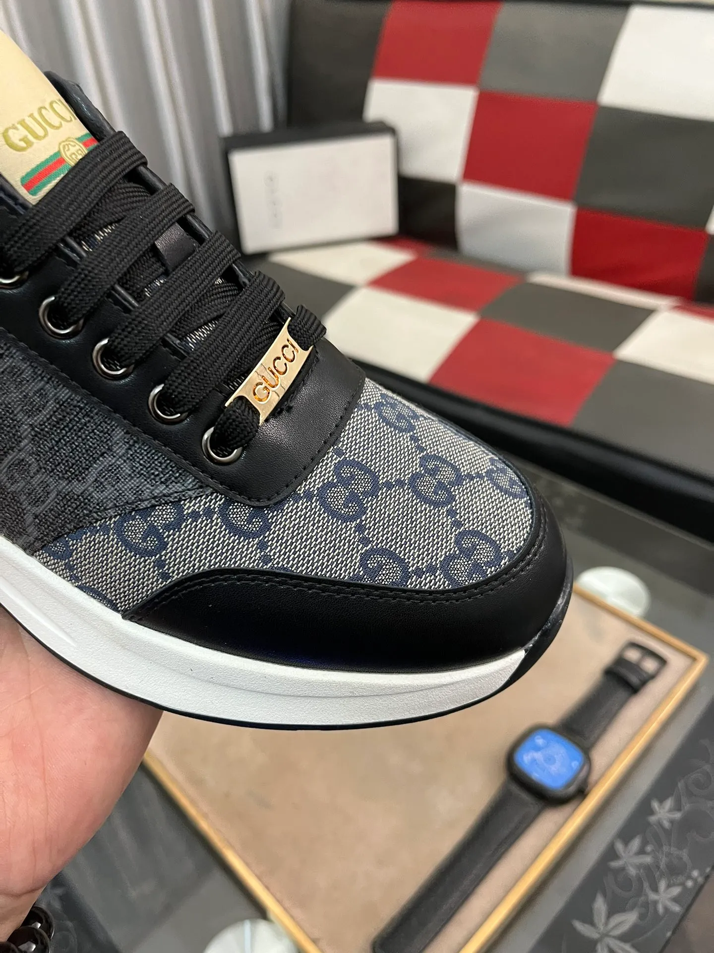 Men's Men's Shoes 💰420 ⌚️⌚️[GUCCI] Gucci men's casual shoes are absolutely popular 🔥The ultimate matching item for trendy men! Irresistible charm of super texture, the main recommendation, the upper is made of high-quality cowhide + breathable fabric, sheepskin feet, wear-resistant rubber sole, noble and elegant! Extremely comfortable🎁🎁You can be as handsome as you want💪 Size: 38-44!